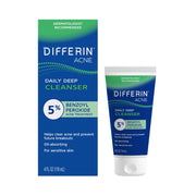Differin Acne Face Wash with 5% Benzoyl Peroxide, 4 oz