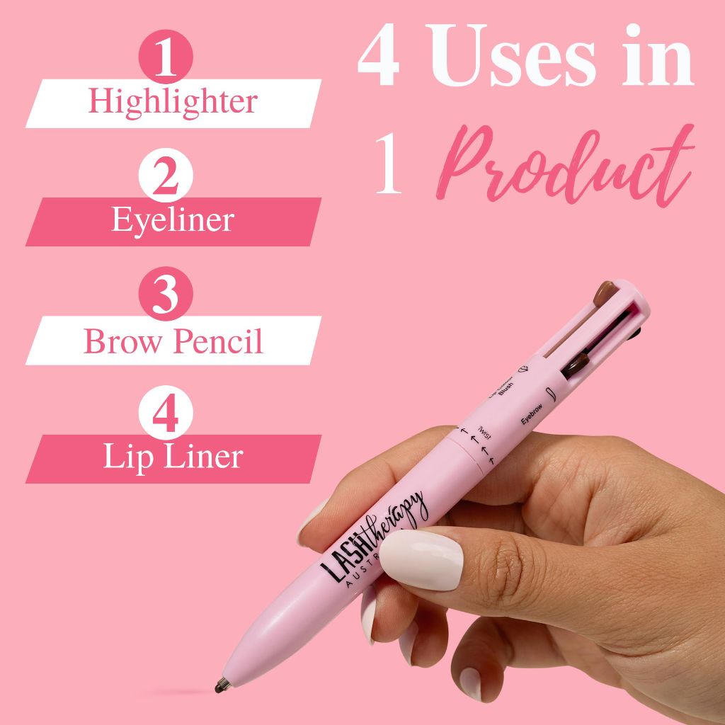 Lash Therapy Australia 4-In-1 | Makeup Pen, Lip Liner, Eyeliner, Brow Pencil & Highlighter