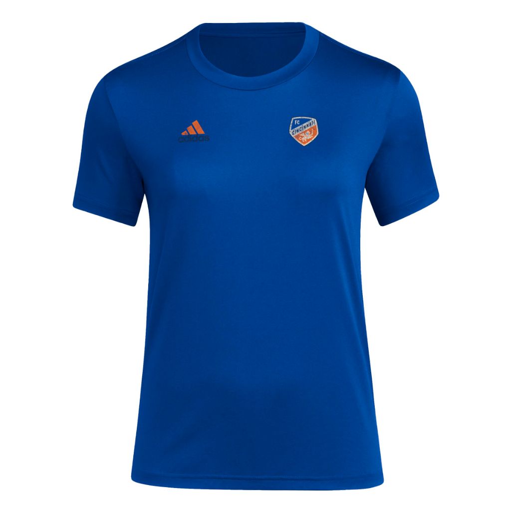 Adidas Women's FC Cincinnati Local Stoic Short Sleeve Pre-game T-shirt, Team Royal Blue, Large Tall