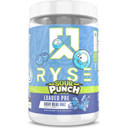 RYSE Loaded Pre Workout Powder - Sour Punch Blue Raz - 30 Servings