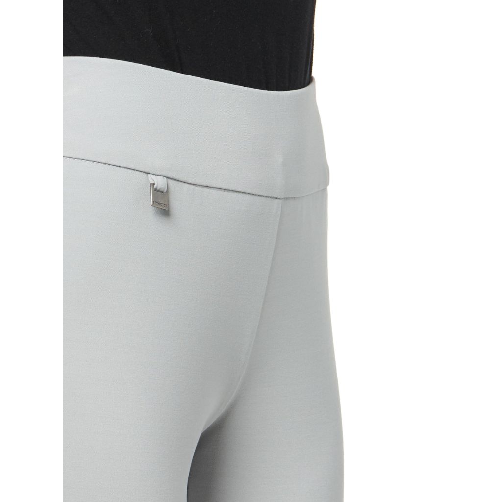 SZ 12, SLIM-SATION Wide Band Elastic Waist Pull On Flare Leg Pant, Sky Grey