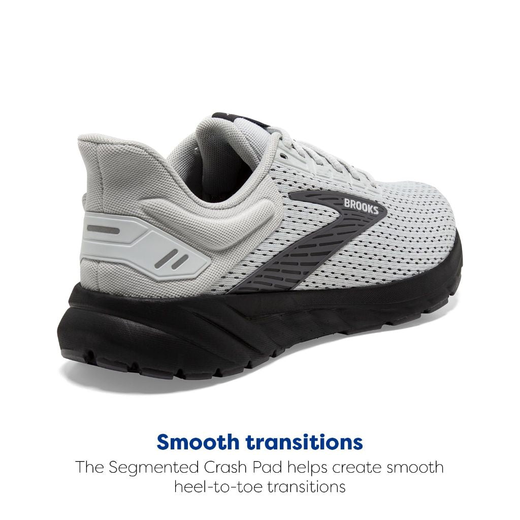Brooks Men’s Anthem 6 Neutral Running Shoe - Gray/Blackened Pearl, Size 9