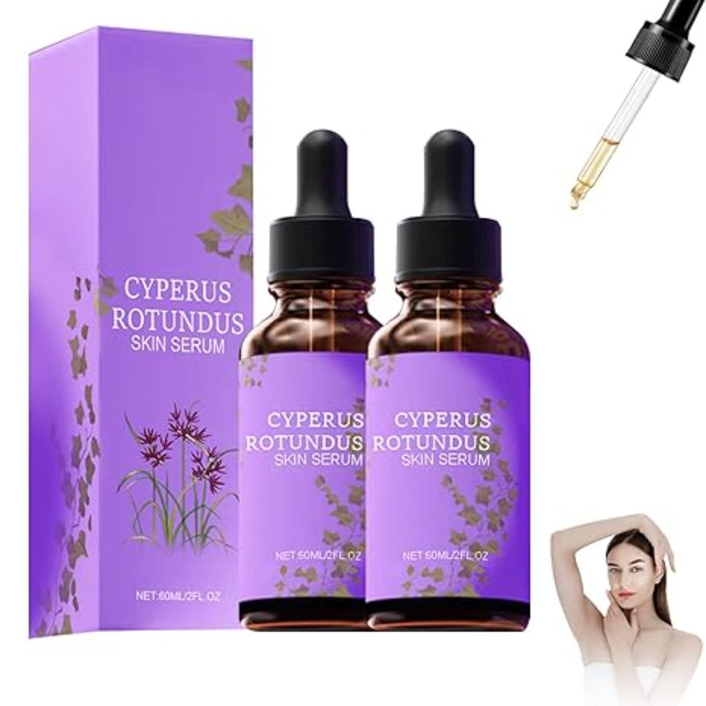 2PCS Cyperus Rotundus Skin Serum, Cyperus Rotundus Oil for Hair Removal, Reducing Body Hair Growth, Natural Organic Moisturizing Body Oil, Suitable for All Skin Types