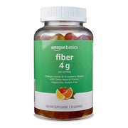 Amazon Basics Fiber (4g) Gummies - Orange, Lemon, & Strawberry, 90ct.