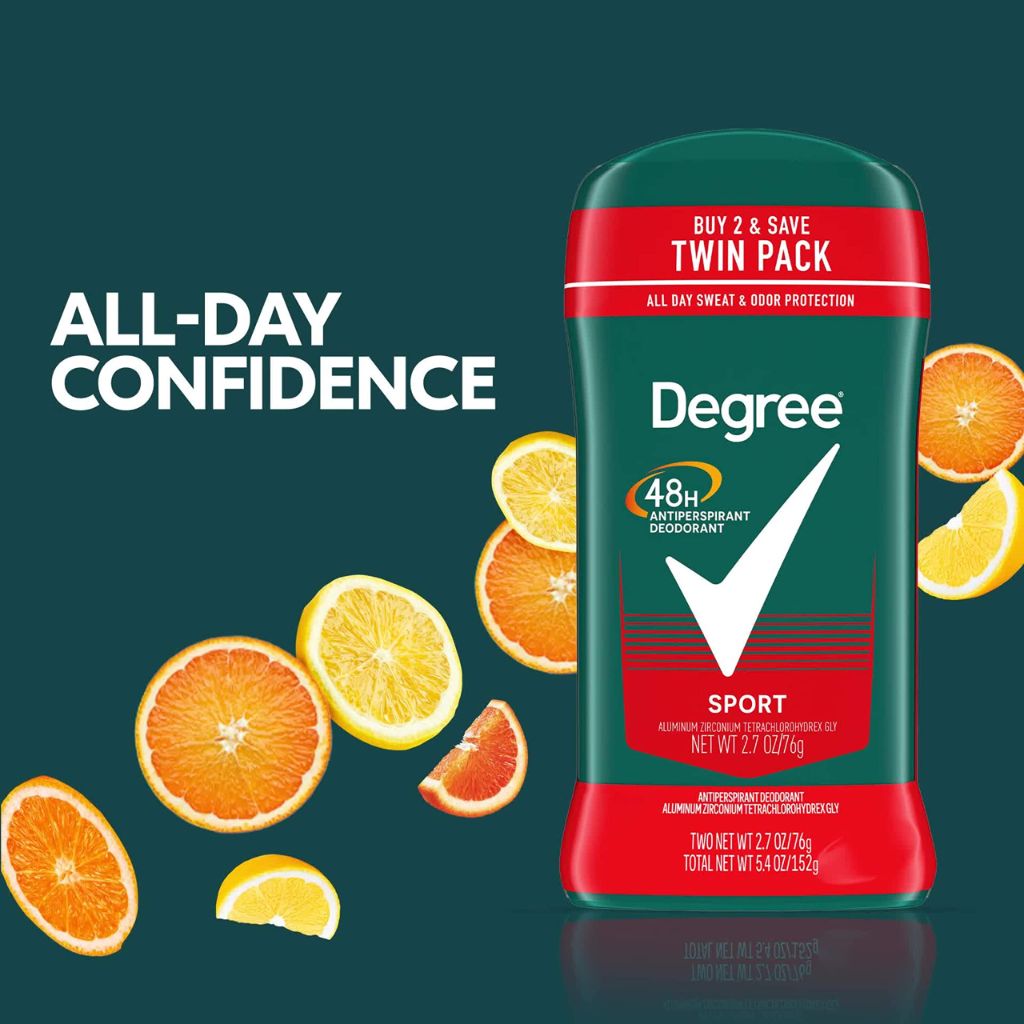 Degree Men Original Protection Antiperspirant Deodorant Sport Twin Pack -2.7 oz
