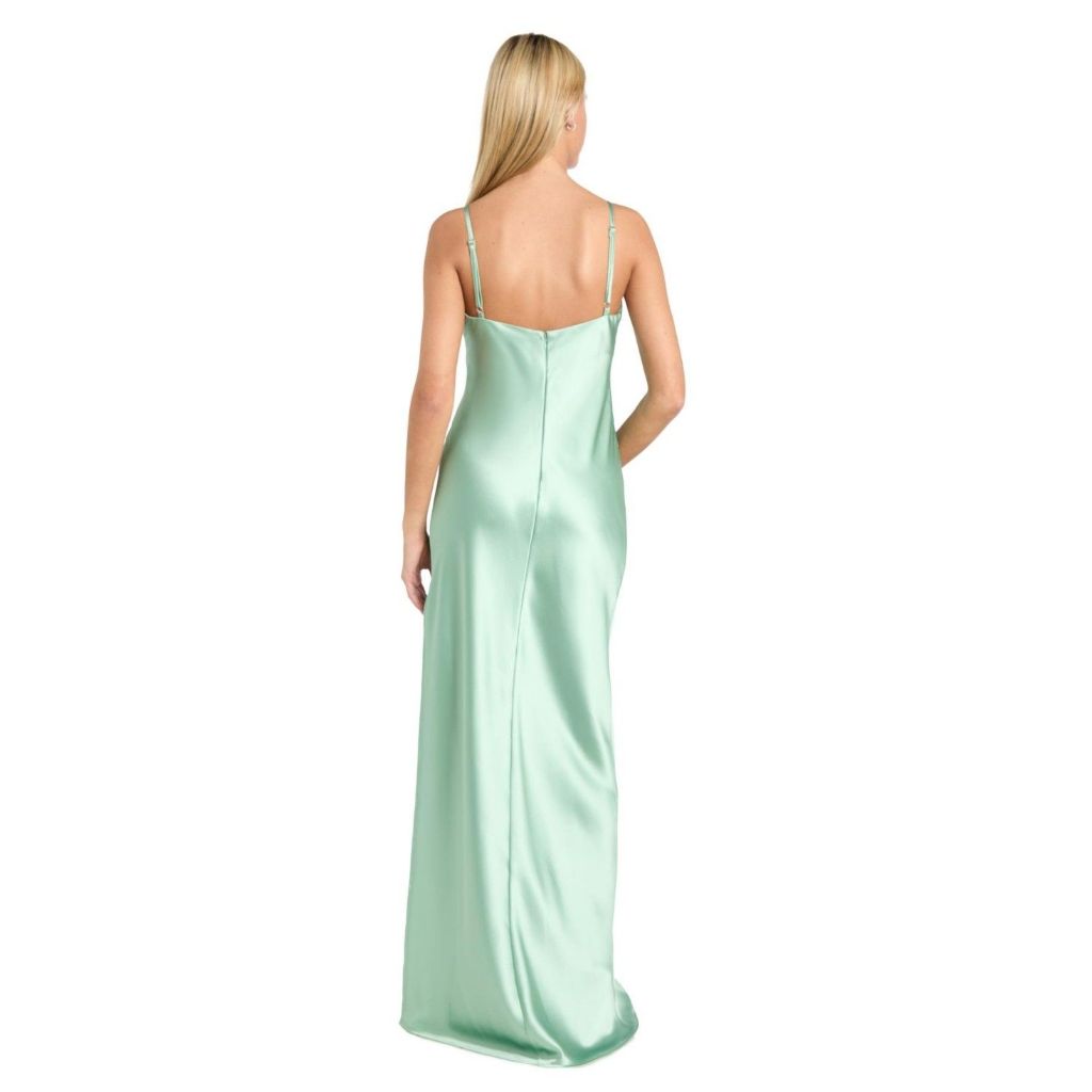 Morgan & Company Juniors' Embellished V-Neck Sleeveless Gown - Sage