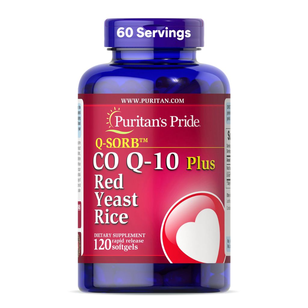 Puritan's Pride Q-Sorb™ Coenzyme CoQ10 Dietary Supplement for Heart Health,  120 Rapid Release Softgels