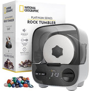 NATIONAL GEOGRAPHIC Professional Rock Tumbling Kit - Platinum Series Ultra Quiet, 2 Lb. Barrel, Rocks,