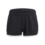 Under Armour Girls' Rival Shorts, Black/White - size Small