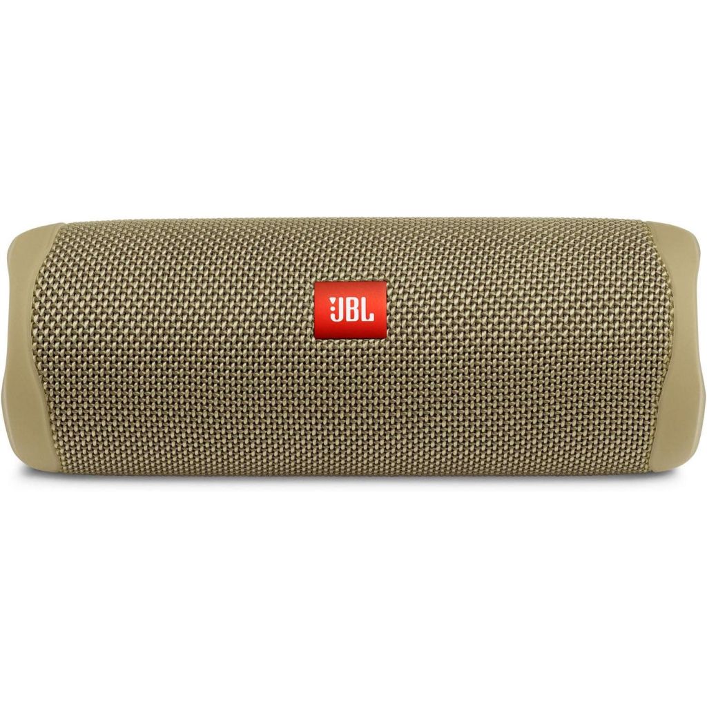 JBL Flip 5 Portable Bluetooth Speaker with Hardshell Case - Speaker (Sand), Case (Black/Red)