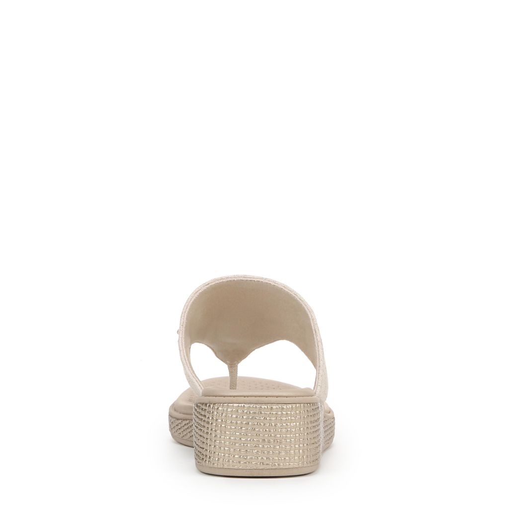 SZ 7.5W, BZees Women's Bloom Flip-Flop Natural Stretch Linen