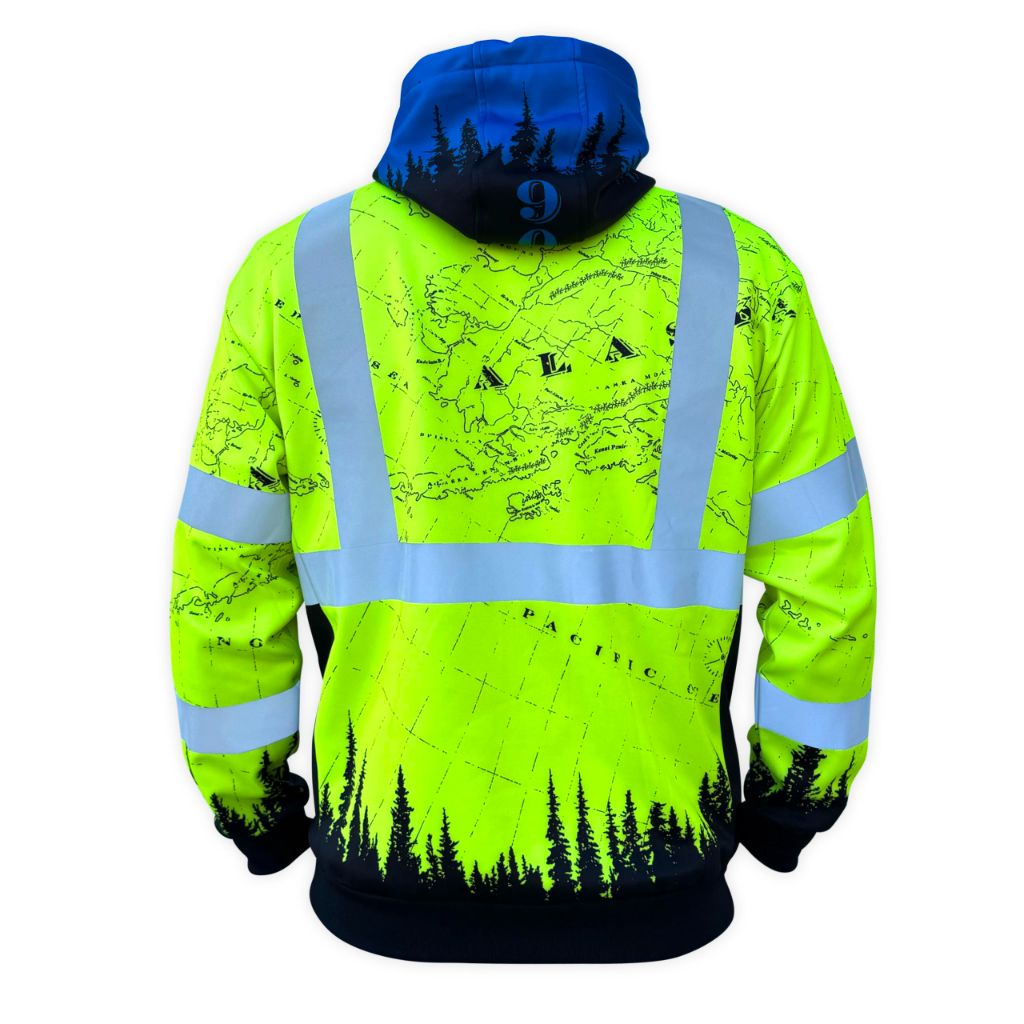 SafetyShirtz Men's SS360º Alaska - Class 3 - Type-R - Reflective Safety Hoodie, Yellow - 4X-Large