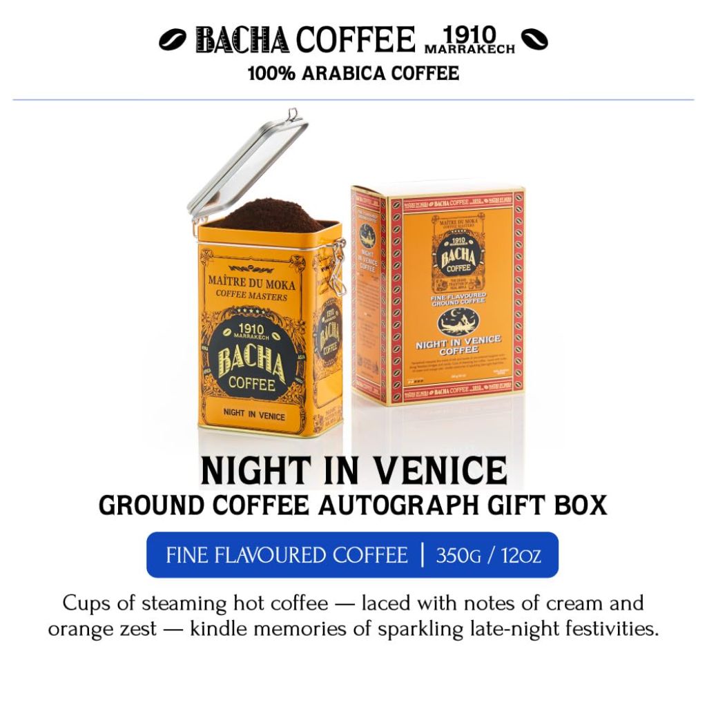 Bacha Coffee Autograph Collection Night in Venice Medium Roast Fine Ground Coffee, 350g
