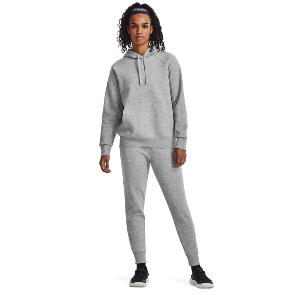 Under Armour Womens Rival Fleece Joggers, (012) Mod Gray Light Heather / / White, Medium