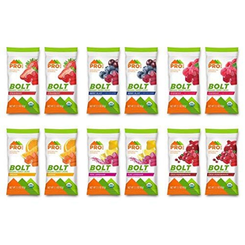PROBAR - BOLT Organic Energy Chews  Variety Pack  Non-GMO  Gluten-Free  USDA Certified Organic  Healthy  Natural Energy  Fast Fuel Gummies with Vitami
