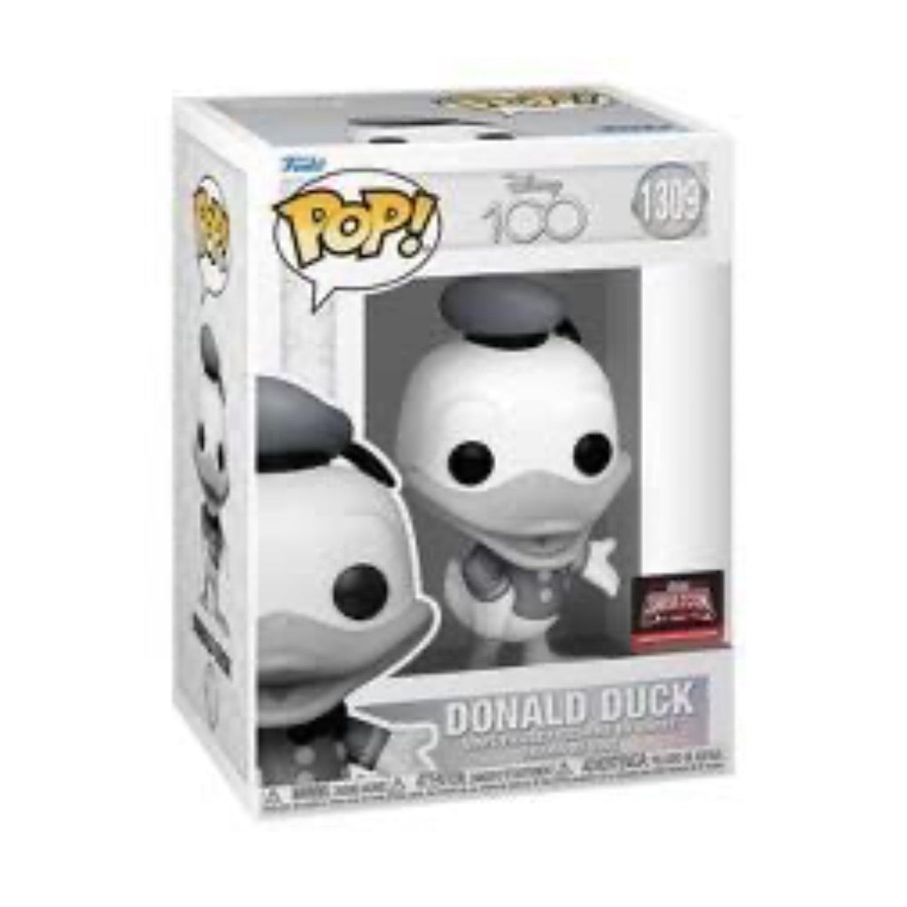 Disney 100 Black and White Donald Duck Pop! Vinyl Collectible Figure - Limited Edition Exclusive