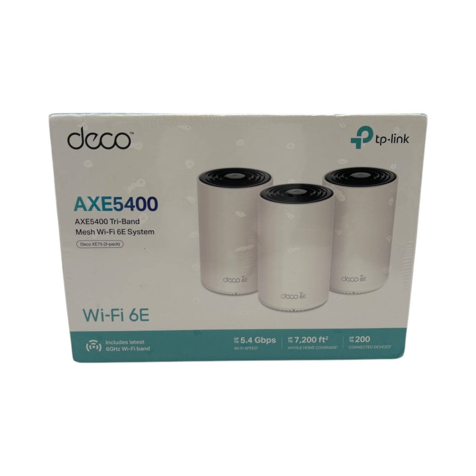 TP-Link Deco XE75 AXE5400 Tri-Band Mesh Wi-Fi 6E System Up to 7200sq ft, 3 Pack