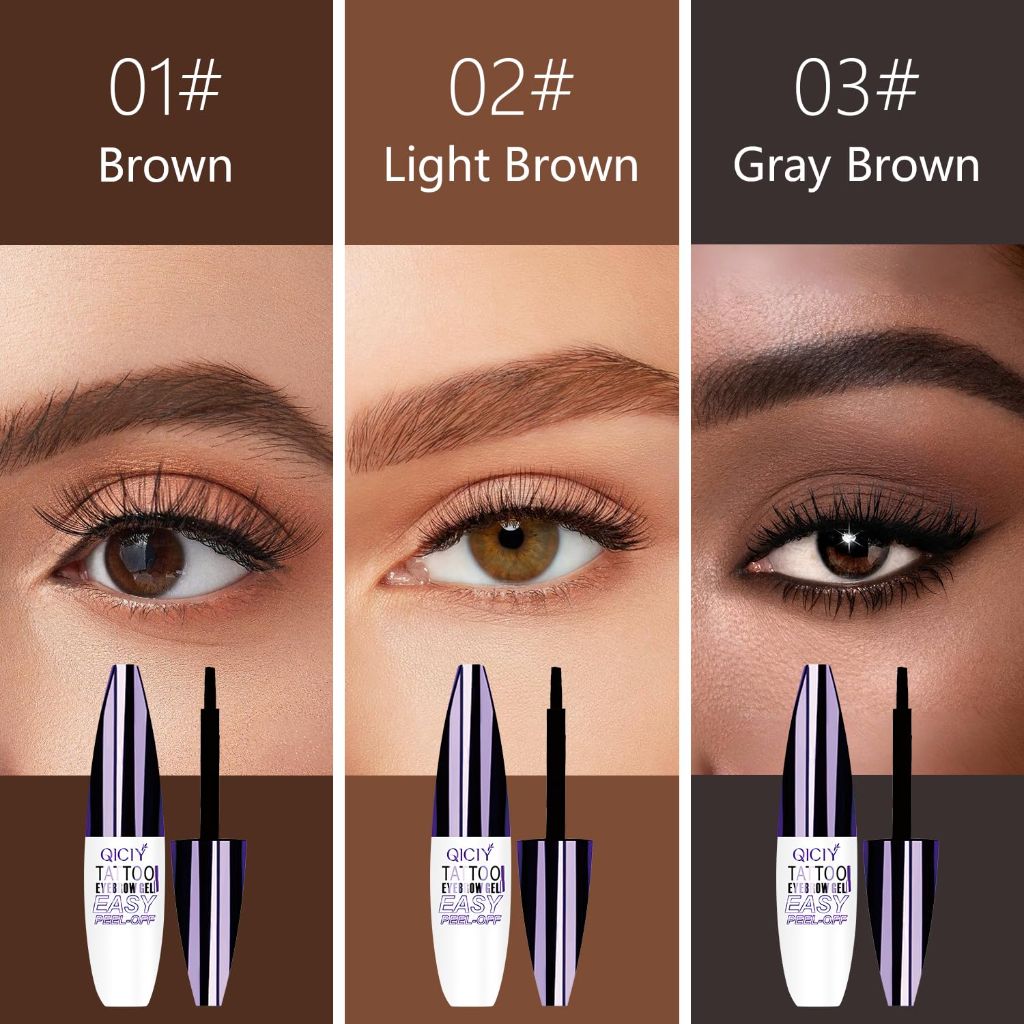 QICIY Easy Peel-Off Eyebrow Gel (#01), 0.35 oz.