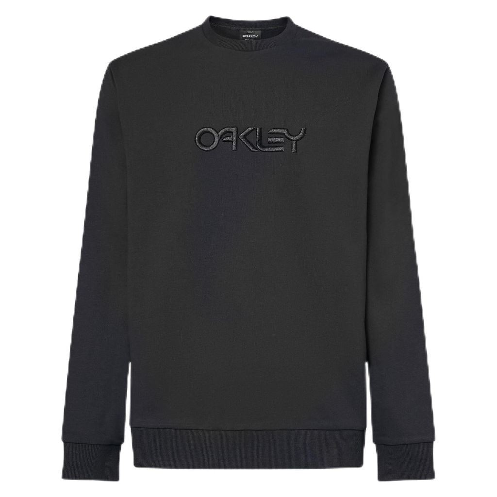 Oakley Mens Embroidered B1B Crew Sweatshirt, Blackout, X-Small