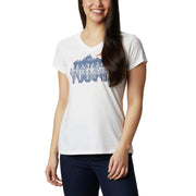 SZ 3X, Columbia Women's Plus Size Solar Shield Graphic Tee, White/Think Outside