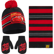 Disney Boys Toddler Winter Hat, Scarf & Mittens Set 2-4 Or Cars Lightning McQueen Hat, Scarves & Kids Gloves Sets 4-7