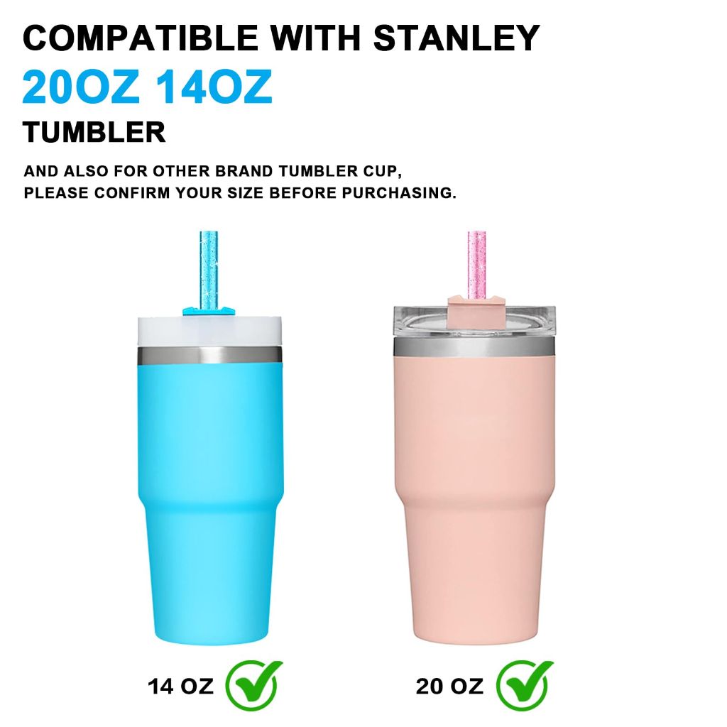 6PCS Color Replacement Straws for Stanley 20oz 14oz Tumbler