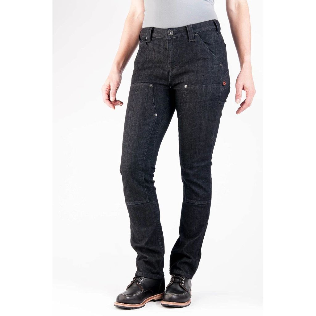 SZ 12x30 Dovetail Workwear Maven Slim Cargo Pants for Women, | Heathered Black Denim