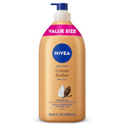 NIVEA Cocoa Butter Body Lotion for Dry Skin with Hyaluronic Acid, 33.8 Fl Oz