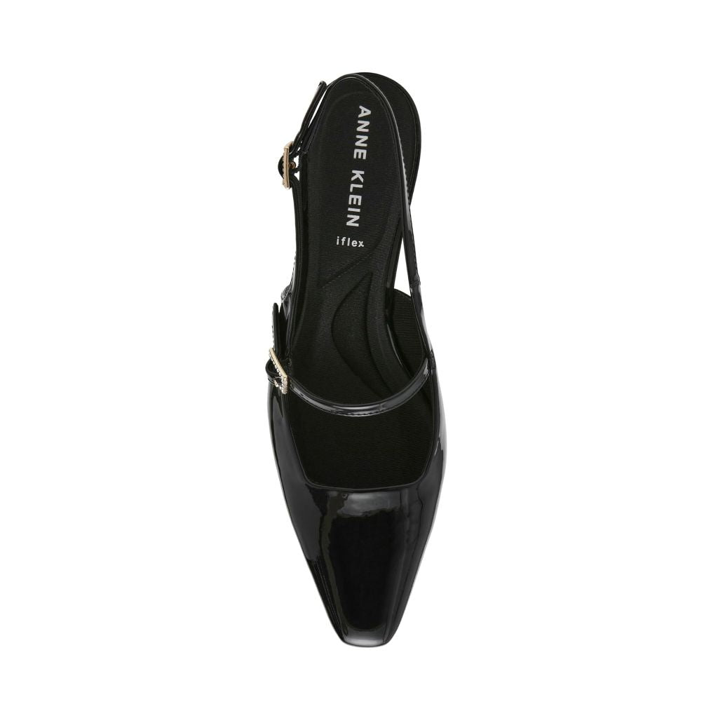 Anne Klein Womens Tyra Black Patent 9.5 Medium