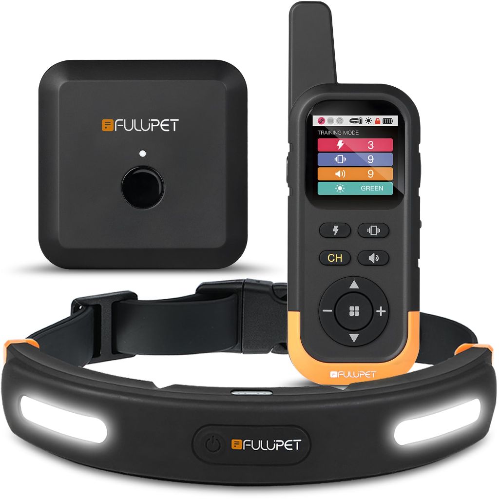 FULUPET Wireless 6 Acres Electric Dog Fence with Training Collar