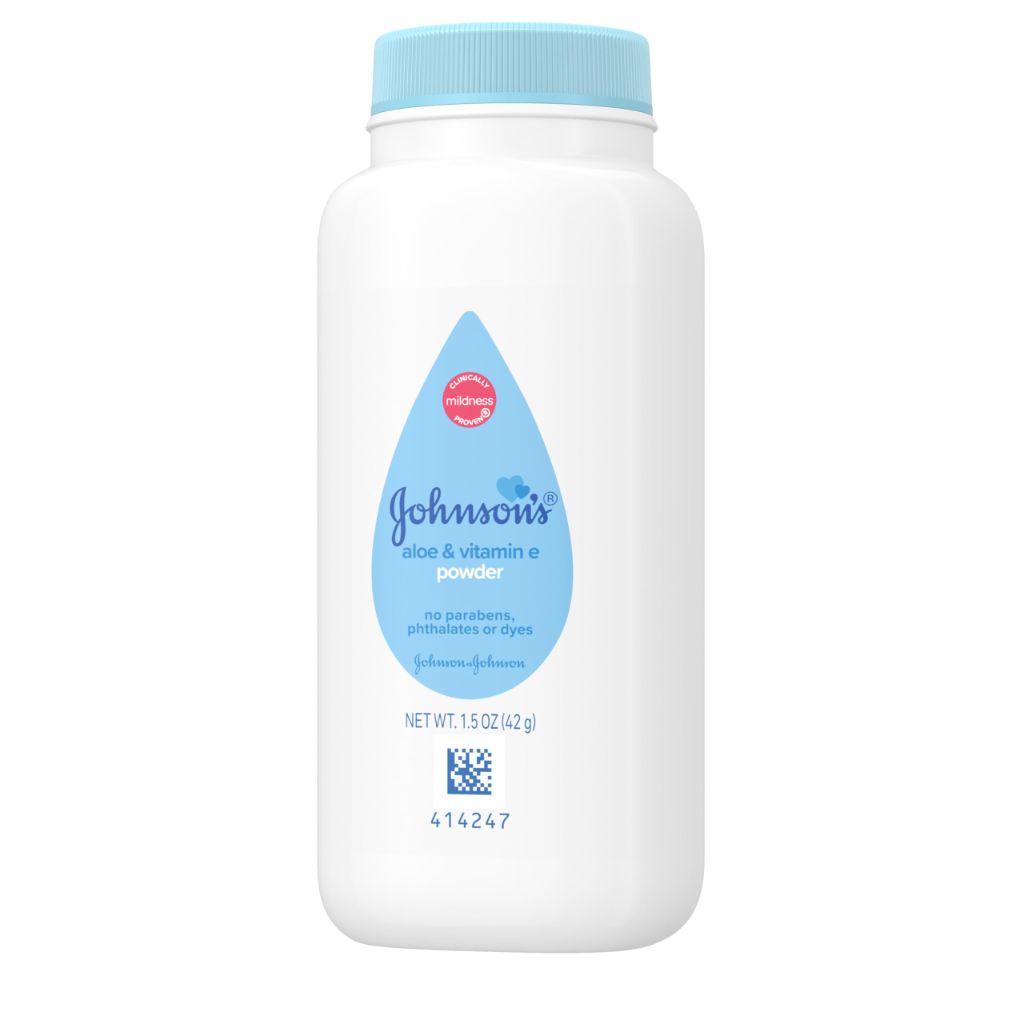 Johnson's Baby Cornstarch Baby Powder with Aloe and Vitamin E for Delicate Skin, Hypoallergenic, 1.5 oz