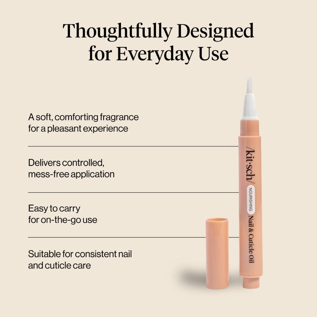 Kitsch Nail Cuticle Oil Pen Brush - Hydrating Nail Oil For Stronger Nails | 2.8ml