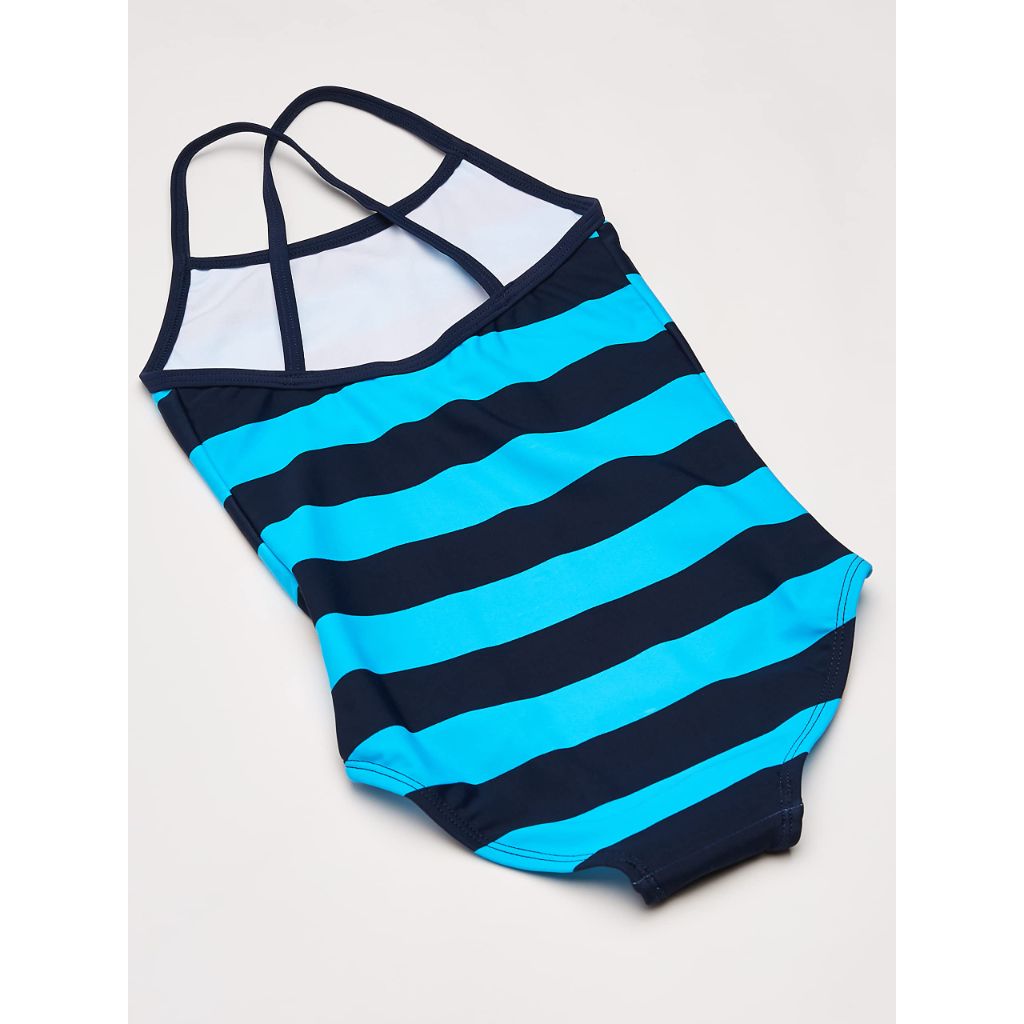 SZ 10, Kanu Surf Girls' Big Layla One Piece Swimsuit, Navy/Aqua
