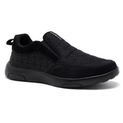 Men's Orthopedic Slip-On Loafers with Arch Support: Suede Loafers for Achilles Tendonitis, Black Size 8