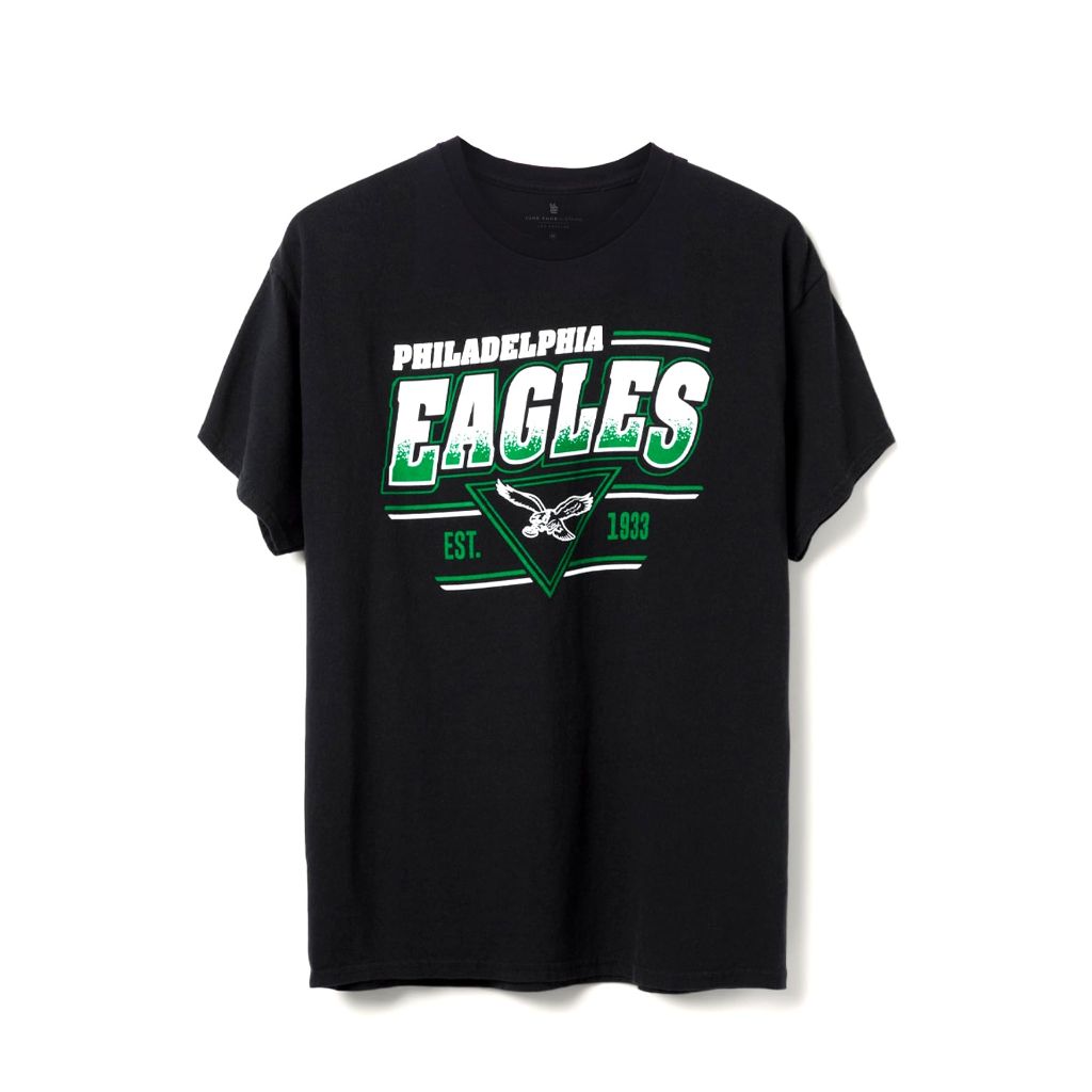 Junk Food Clothing Adult Unisex Philadelphia Eagles Rush Flea Market Tee - Small