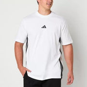 adidas Big and Tall Men's Crew Neck Short Sleeve T-Shirt - White, 3XL Tall