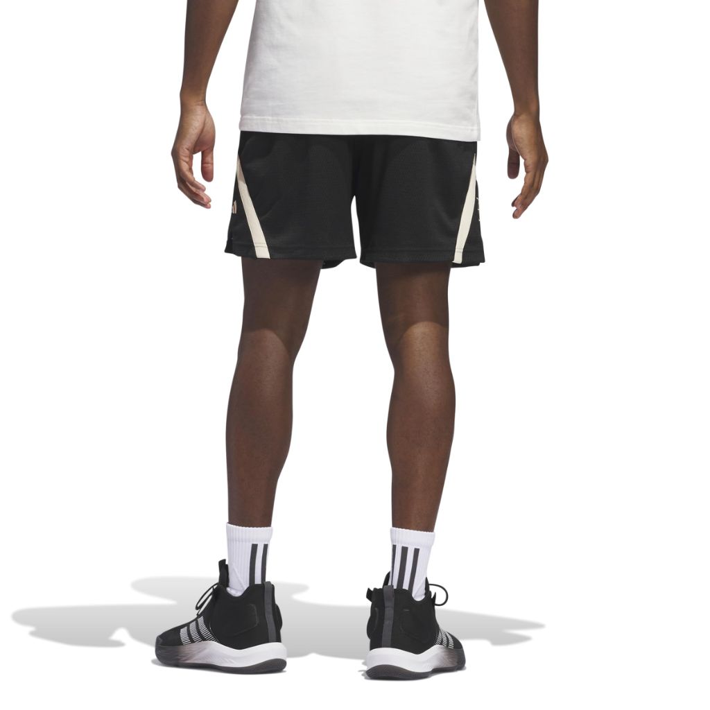 Adidas Originals Men's Select World Wide Hoops Shorts, Black/Crystal Sand, XX-Large 7 Inch Inseam