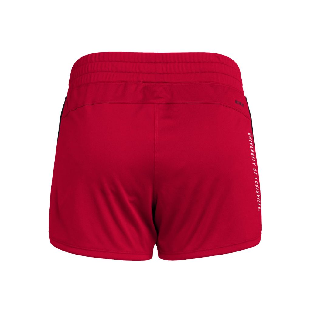 Adidas Women's D4T Woven University of Louisville Training Shorts, Team Power Red/Black/White/University of Louisville, X-Small/3" Inseam
