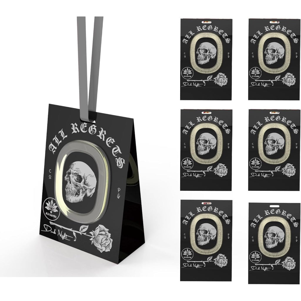 Hanging Car Air Freshener for Long Lasting Odor Elimination, 6 Packs, Dark Night Scent