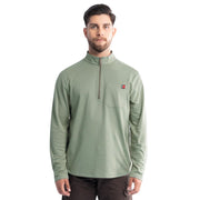 Wrangler Riggs Men's 1/2 Zip Mock Neck Pullover, Green, XX-Large