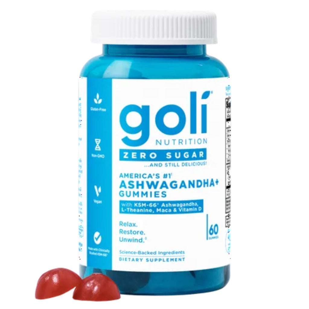 Goli Nutrition Ashwagandha Zero Sugar Vegan Gummies  60 Count