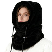 Winter Face Balaclava Fleece Ski Mask, Neck Warmer Helmet Hood - Black