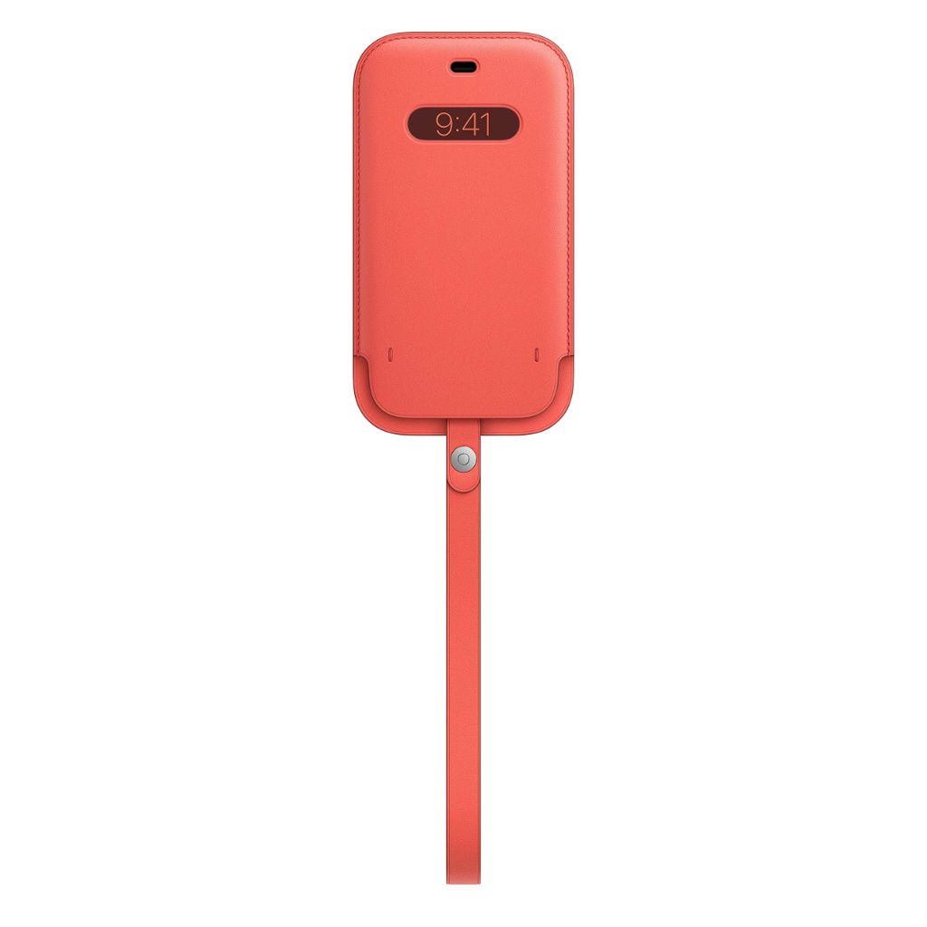 Apple iPhone 12 and 12 Pro Leather Sleeve with MagSafe - Pink Citrus