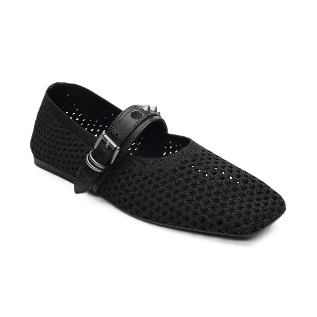 ASH Women's Bijoux Mesh Maryjane Ballet Flat - Elegant and Comfortable, Stylish Footwear for Everyday Wear, Black - 5