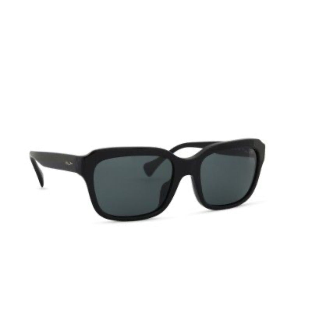 Ralph 0RA 5312U Sunglasses, Unisex - 500187 Shiny Black Frame, Gray Lens, 55mm