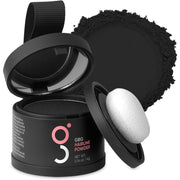 GBG Hairline Powder, Black - 48-Hour Coverage Root Touch Up Powder for Bald Spots, Instant Hair Loss Concealer & Brightening Highlights - Hair Fillers for Thinning Hair for Women & Men, 4g