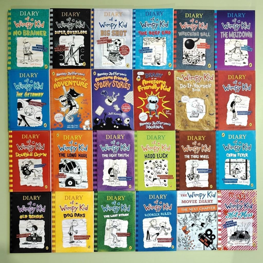 AKIE A Library of a Wimppy Kid 1-24 Complete Box Toy Set Paperback