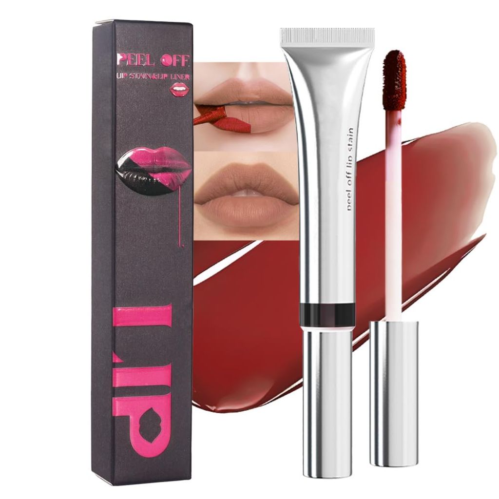 Evpct Brown Lip Stains Peel off, Peel off Lip Liner Tattoo Lip Stain Tint Gloss Marker Makeup 145#