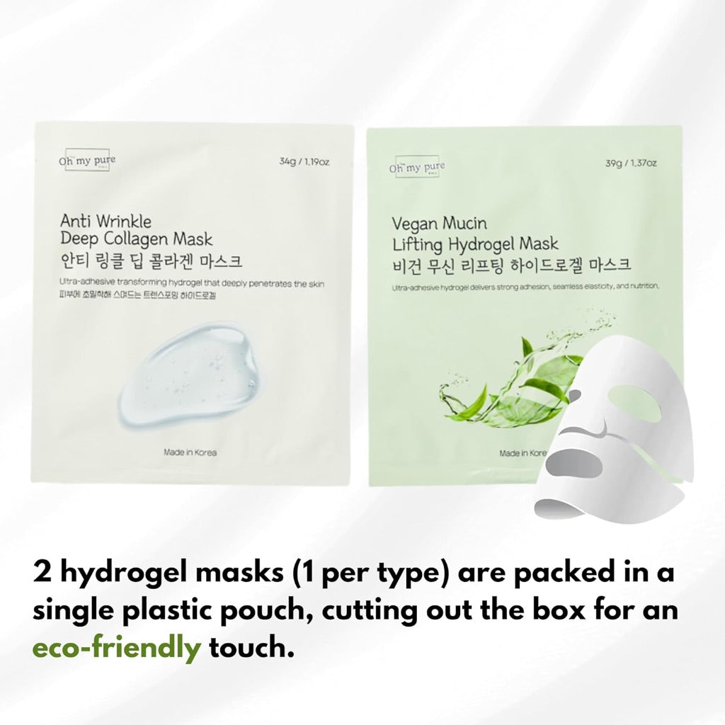 Hydrogel Collagen Korean Face Mask Luxury Skin Care 2 EA (Duo Pack)