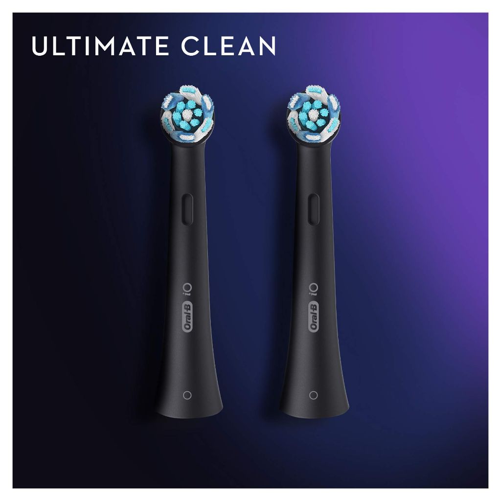 Oral-B iO Ultimate Clean Electric Toothbrush Head | 2Pk | Black